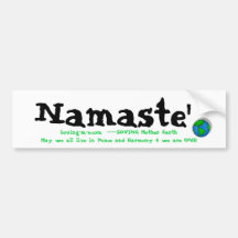 Erde, Namaste', Loving-m-e.com  ----LIEBENDES Mot… Auto Aufkleber