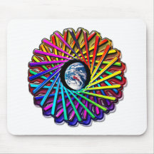 Erdkaleidoskop-Ansicht-Kreis-abstrakter Druck Mauspads