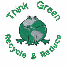 Erdtagesgrüner Frosch recyceln Klima
