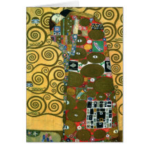 Erfüllung (die Umarmung) durch Gustav Klimt Karte