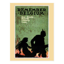 Erinnern Sie sich an Belgien-Propaganda Postkarte