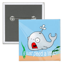 Erschrockener Wal Anstecknadelbutton