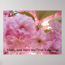 Erste Valentine MAMMA Geschenk-Blüten-Kunst-Druck- Plakatdruck