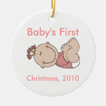 Erste Verzierung des Babys Weihnachts- Mädchen Ornamente