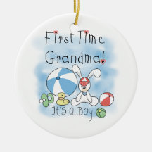 Erstes Mal-Großmutter der Jungen-Geschenke Weihnachtsbaum Ornament