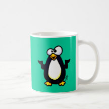 Erwägen des Pinguins Kaffeetassen