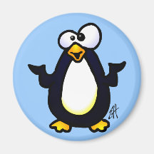 Erwägen des Pinguins Kühlschrankmagnet