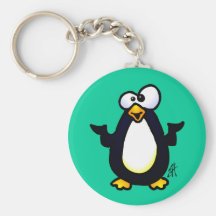 Erwägen des Pinguins Schlüsselanhänger
