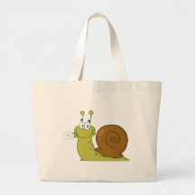 Escargot avec une fleur dans sa bouche sac de toile