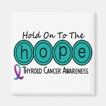 ESPOIR 6 de cancer de la thyroïde Magnets Pour Réfrigérateur