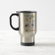Esprit humain et diagramme de système nerveux cent mug