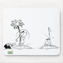 Essai de boule de golf de marais tapis de souris