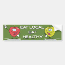 Essen Sie Einheimisches essen gesunde glückliche Ä Auto Sticker