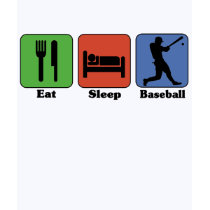 Essen Sie Schlaf-Baseballt-shirt