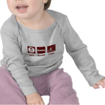 Essen Sie Schlaf-Fischfischengeschenke T-shirts