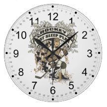 Essen Sie, schlafen Sie, spielen Sie Hockey Uhr
