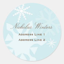 Étiquette de adresse de flocon de neige adhésifs