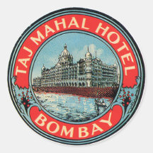 Étiquette de bagage de Bombay d'hôtel du Taj Mahal Autocollant