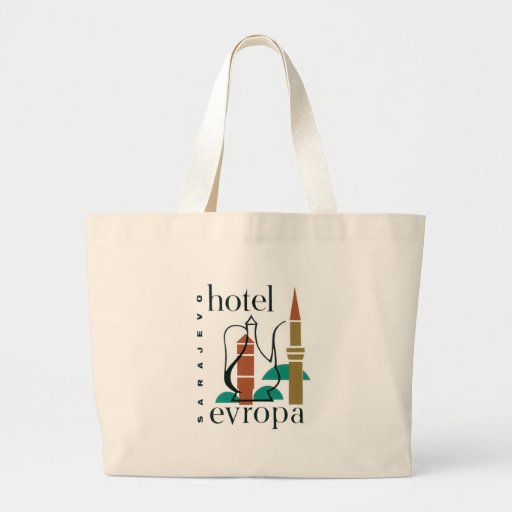 Étiquette vintage d'hôtel de Sarajevo de voyage Sac En Toile
