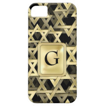 Étoile de David d'or iPhone 5 Case