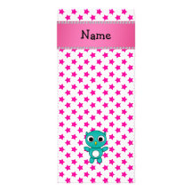 Étoiles nommées personnalisées de rose de hibou de cartes doubles customisables