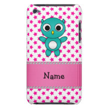 Étoiles nommées personnalisées de rose de hibou de étui barely there iPod