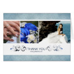 Etwas blaue kundenspezifische Hochzeit danken Ihne