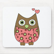 Eule mit Liebe Mousepad