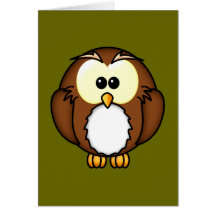 eule owl grußkarte