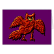 eule owl grußkarte