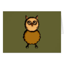 eule owl grußkarte