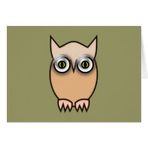 eule owl grußkarten