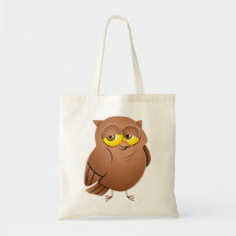 Eule owl leinentasche