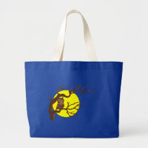 Eule owl leinentasche