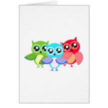Eulen owls grußkarte