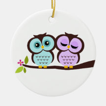 Eulen-Paare Weihnachtsbaum Ornament