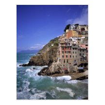 Europa, Italien, Riomaggiore. Riomaggiore wird err Postkarten