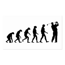 Evolution des Golfs Visitenkarten Vorlagen