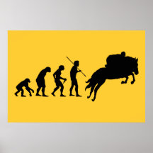 Évolution équestre de l'homme à cheval posters
