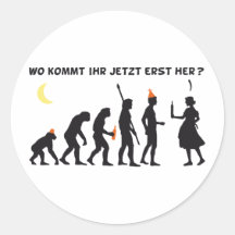 evolution late at night runde aufkleber