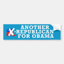 Ex-Republikaner für Obama Autosticker