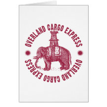 Express sur terre de cargaison d'éléphant carte