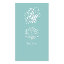 Extravagantes Zeit-Monogramm Visitenkarte