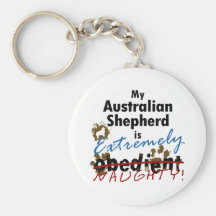 Extrem frecher australischer Schäfer Schlüsselanhänger