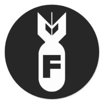 F-Bomben-Aufkleber