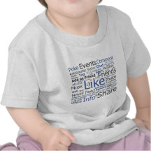 Facebook - comme, poussée, étiquetée, amis t-shirt