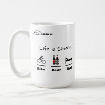 Fährt Becher - Leben einfach rad - Fahrrad - Bier  Tasse