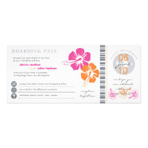 Faire-part de mariage de carte d'embarquement