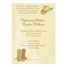 Faire-part de mariage de cowboy