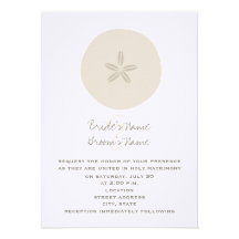 Faire-part de mariage de plage du dollar de sable